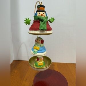 Hallmark vintage snowman surprise collectable ornament 2003